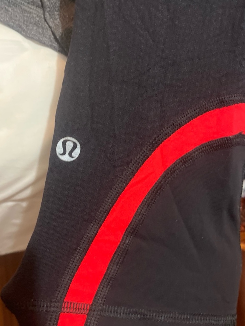 lululemon athletica Black Capri with Red Accent